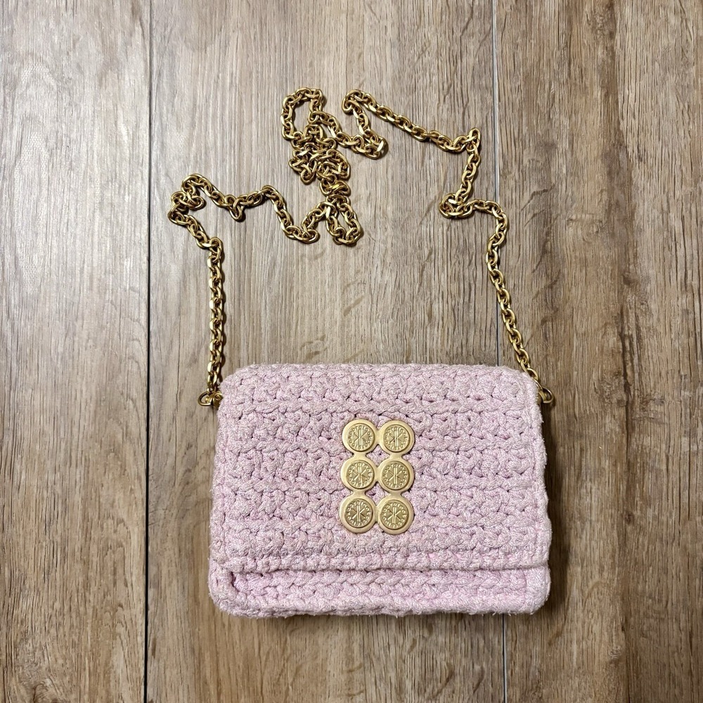 Kooreloo Amalfi Crochet Crossbody Purse Bag Cluth Chain Made In Greece MSRP $395 - Picture 3 of 16
